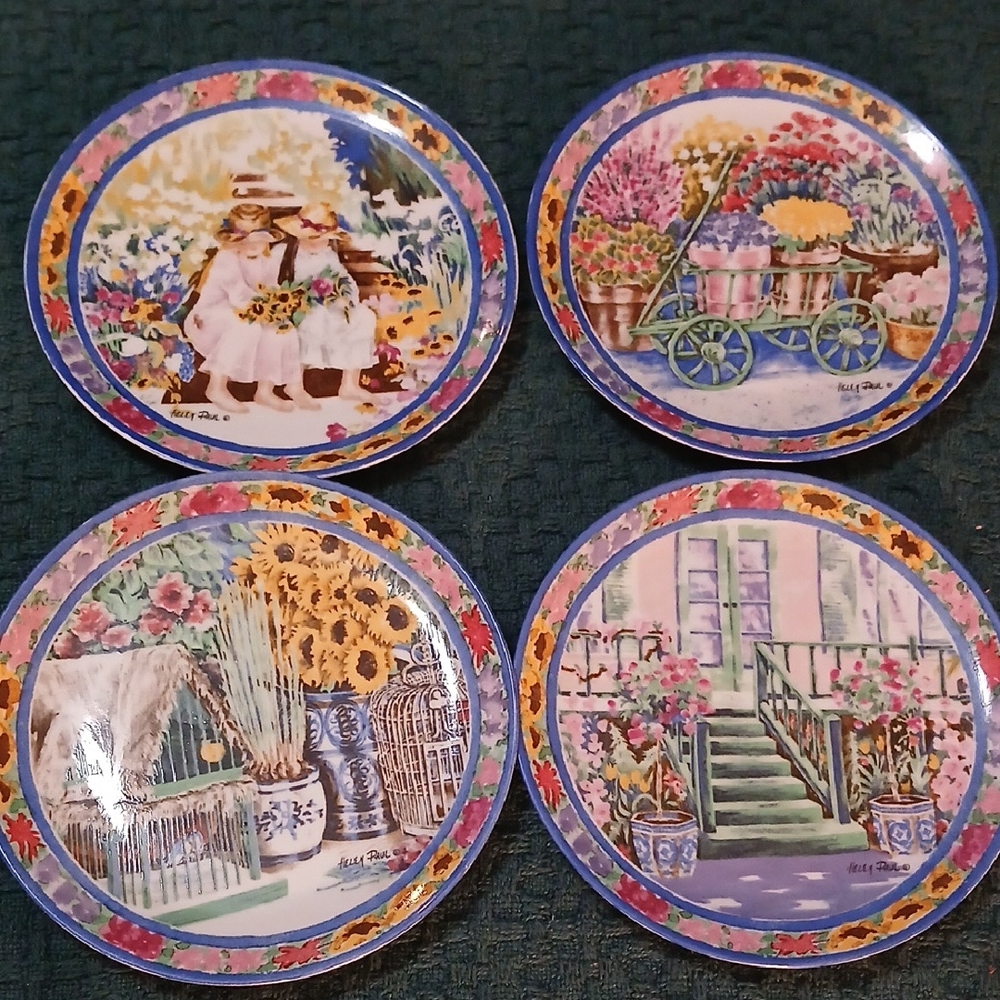 New Elegant Vintage Helen Paul 7.5 inch Plate Set At Super Price!